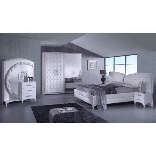 Dormitor Antalia, italian modern alb lucios