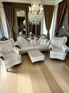 Set living Kilci – canapea, fotolii și taburet